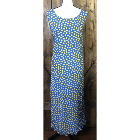 Dressing Clio Dresses & Skirts - Dressing Clio Blue/Yellow Polk-A-Dot Dress Size L